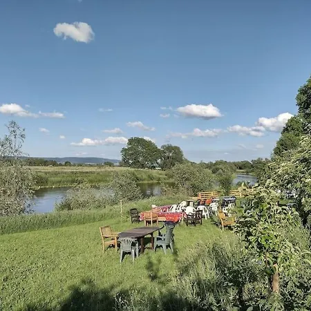 Ferienwohnung Mit Weserblick Und Kamin Hessisch Oldendorf Exterior foto